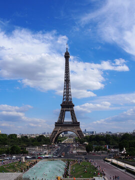 
The Eiffel Tower, a popular tourist destination in Paris, visited by many travelers every day
