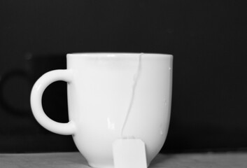 a cup of tea on the laptop