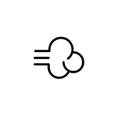 Dashing Away Isolated Realistic Vector Icon. Blowing Illustration Icon