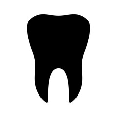 Tooth flat icon isolated on white background. Tooth vector illustration. Dentistry symbol. Stomatology