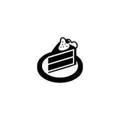 Shortcake Flat Vector Icon. Isolated Cake Piece, Slice Illustration