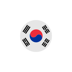 south korea national flags icon vector symbol of country