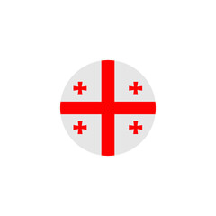 Obraz premium georgia national flags icon vector symbol of country illustration isolated white background