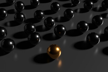 Abstract background of circle with leader concepts. 3D rendering.