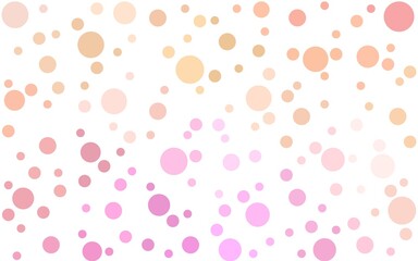 Light Pink, Yellow vector  background with bubbles. Abstract illustration with colored bubbles in nature style. Design for poster, banner of websites.