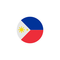 Fototapeta premium Philippines national flags icon vector symbol of country illustration isolated white background