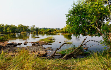 Flußlandschaft des Sambesi in Simbabwe
