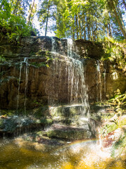 Speckbach waterfall near Hellengerst in the Allgau