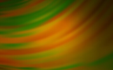 Dark Green, Yellow vector pattern with bent lines. An elegant bright illustration with gradient. Abstract style for your business design.