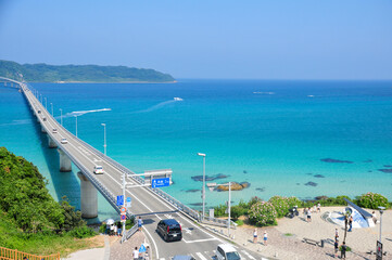 山口県角島の絶景　Beautiful sea to visit on vacation