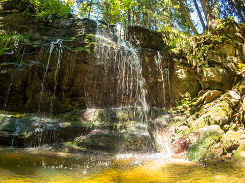Speckbach waterfall near Hellengerst in the Allgau