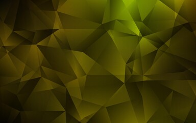 Fototapeta premium Dark Green, Yellow vector abstract mosaic backdrop. Polygonal abstract illustration with gradient. Textured pattern for your backgrounds.