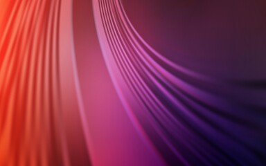 Light Pink, Red vector background with wry lines. Colorful illustration in abstract style with gradient. Colorful wave pattern for your design.