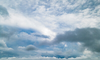 thunder cluds on a rainy sky before the storm
