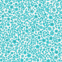 Tracery pattern in mini delicious flowers of buttercup. Trendy liberty style. Floral seamless background for textile or book covers, manufacturing, wallpapers, print, gift wrap and scrapbooking