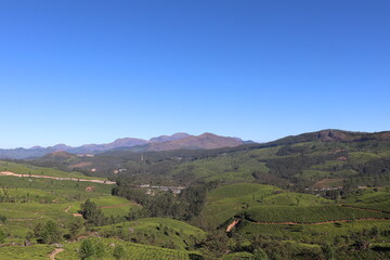 Landscape of mountains standing tall