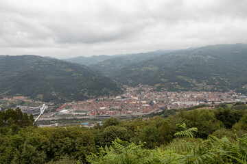 Cityscape of a small town in the north of Spain, Asturias