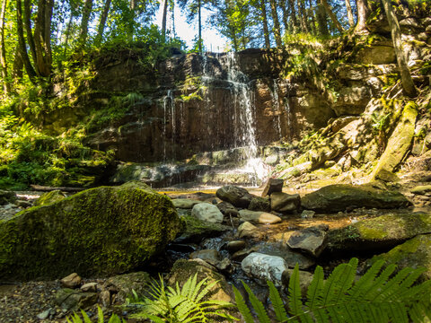 Speckbach waterfall near Hellengerst in the Allgau