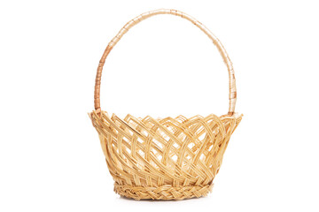 Fototapeta na wymiar Wicker basket isolated on white background
