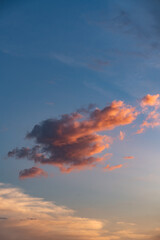 clouds in the sky while the golden hour
