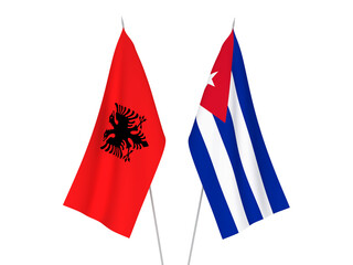 Cuba and Albania flags