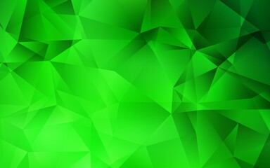 Light Green vector polygon abstract layout. Colorful illustration in polygonal style with gradient. New template for your brand book.