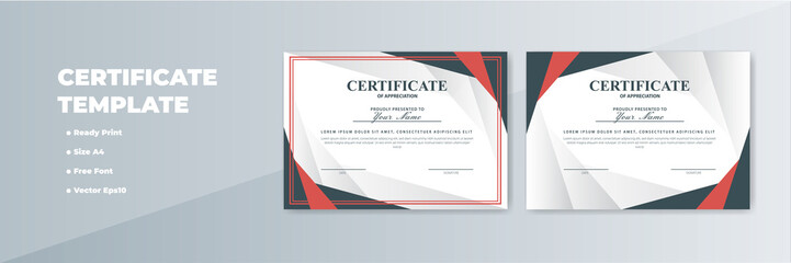 Fototapeta na wymiar Creative Certificate of Appreciation Award Template