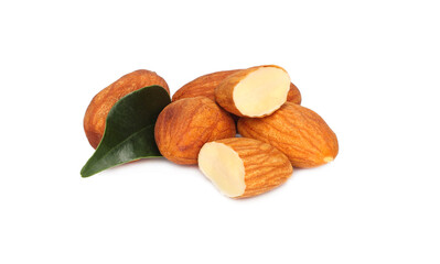 Nuts almond isolated on white background