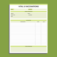 healthy planner, vital vaccination