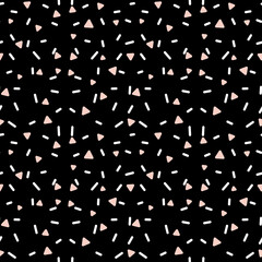 Texture abstract geometric triangle seamless pattern black background. 