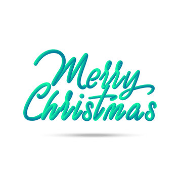 merry christmas 3d lettering, eps10 vector