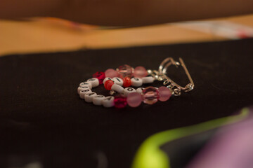 Creating handmade jewelry.