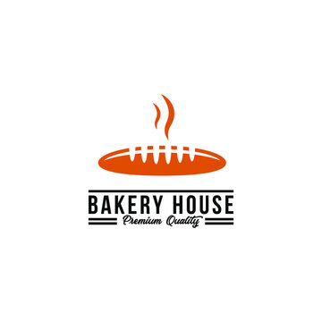bakery house logo. Bread logo