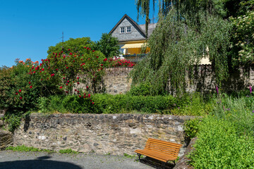 Eine Gartenanlage in der Altstadt von Wetzlar