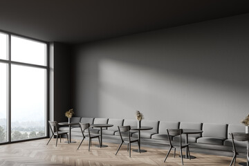 Loft grey cafeteria corner with sofa