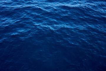 Blue waving sea water as a natural background texture.