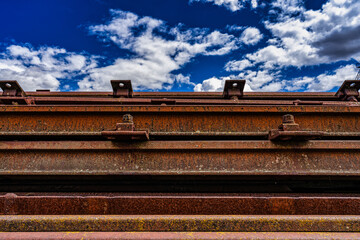 Obraz premium Rusty railway rails