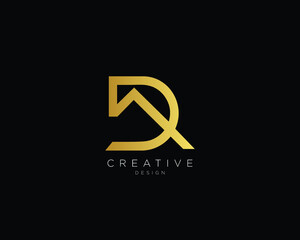 Letter DA AD Logo Design , Creative Minimal DA AD Monogram - obrazy, fototapety, plakaty