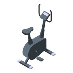 Fit exercise bike icon. Isometric of fit exercise bike vector icon for web design isolated on white background