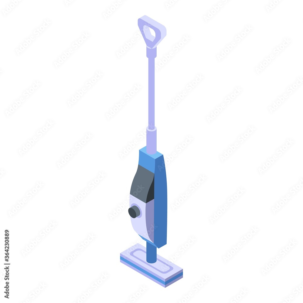 Poster robot steam cleaner icon. isometric of robot steam cleaner vector icon for web design isolated on wh
