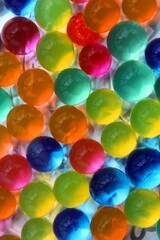 colorful gel bolls