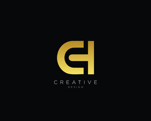 Obraz premium Letter CH Logo Design , Creative Minimal CH Monogram