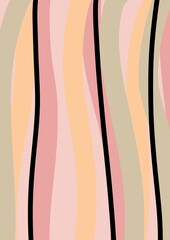 Striped background. delicate color scheme. Wavy stripes seamless background. Thin hand drawn uneven waves vector pattern. Striped abstract template. Cute wavy streaks texture. Image illustration draw