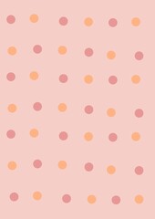 Pastel polkadot texture with transparent multi-colored sweets. Large and small colored circles. Illustration festive pattern for wrapping paper, for fabric, for background and for your creativity.