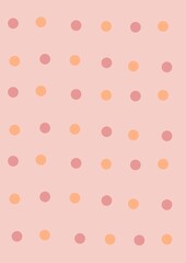 Pastel polkadot texture with transparent multi-colored sweets. Large and small colored circles. Illustration festive pattern for wrapping paper, for fabric, for background and for your creativity.