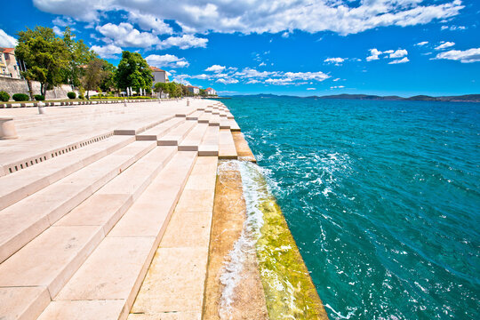 Zadar sea organs. Tourist attraction musical instrument powered by the underwater sea stream.