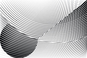 Abstract halftone lines background, geometric dynamic pattern, vector modern design texture for card, banner, flyer, cover, poster, decoration.