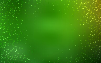 Light Green vector background with astronomical stars. Space stars on blurred abstract background with gradient. Pattern for astrology websites.