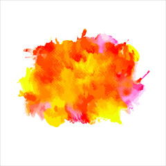 Vector colorful splash of paint on white.