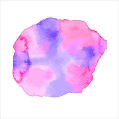 Vector colorful brush of paint on white.